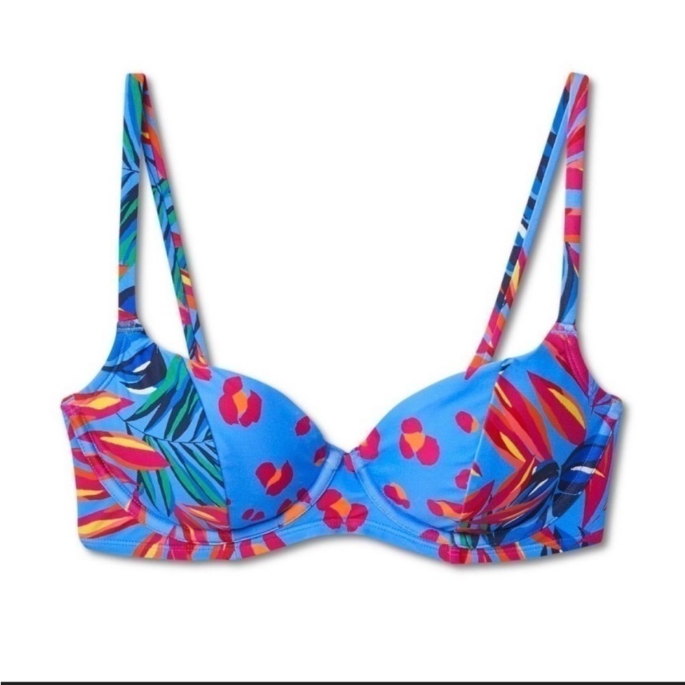 Tabitha Brown X Target Mixed Print Bikini Top LARGE NWOT